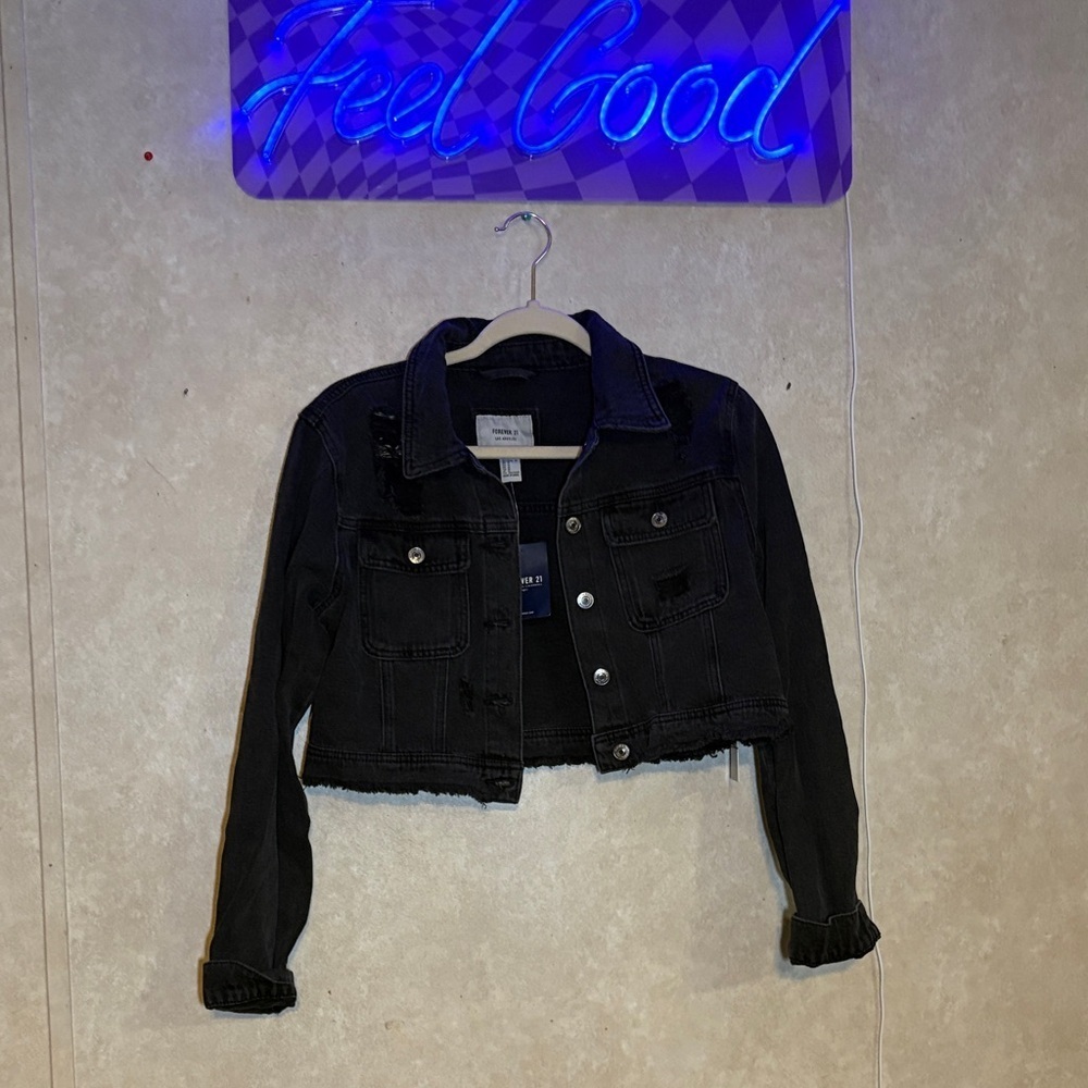 New Forever 21 Black Jean Jacket for adult🖤